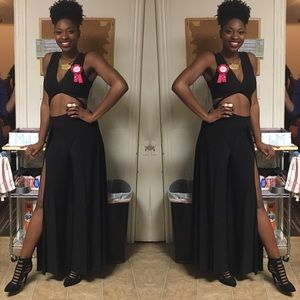 Black cut out jumpsuit